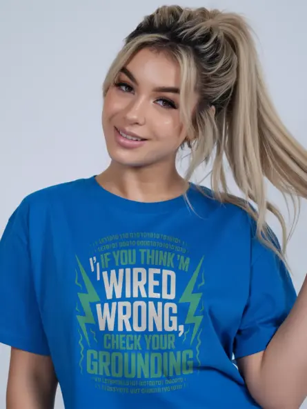 Electrician Pun T-Shirt – Wired Wrong Grounding Joke Gift for Coders - Image 11