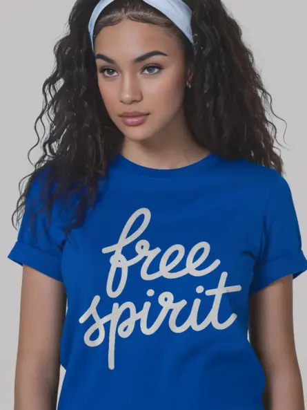 Modern Free Spirit T-Shirt – Minimalist Script Boho Vibes - Image 12