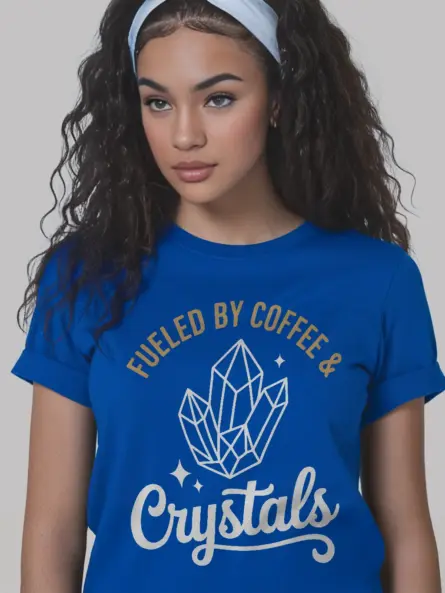 Fueled by Coffee and Crystals Shirt – Bold Spiritual Energy Tee - Image 12