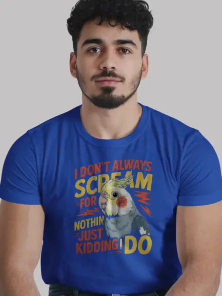 Funny Cockatiel Screaming T-Shirt for Bird Lovers - Image 9