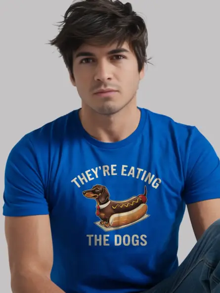 Funny Dachshund Parody T-Shirt – Political Satire Hotdog Design - Image 12