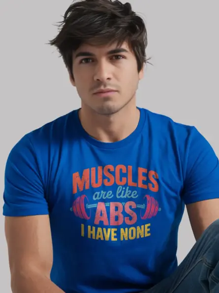 Funny Muscle Abs T-Shirt for Gym Humor - Image 11