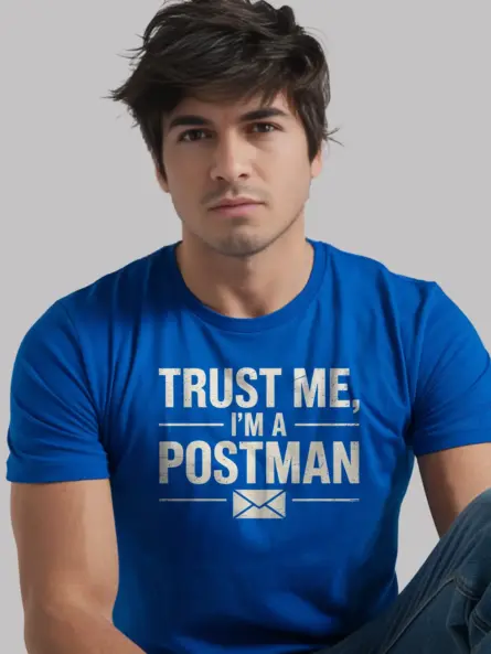 Funny Postman T-Shirt Trust Me Design - Image 11