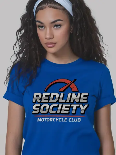 Motorcycle Club T Shirt – Bold Redline Racing Graphic Tee - Image 6