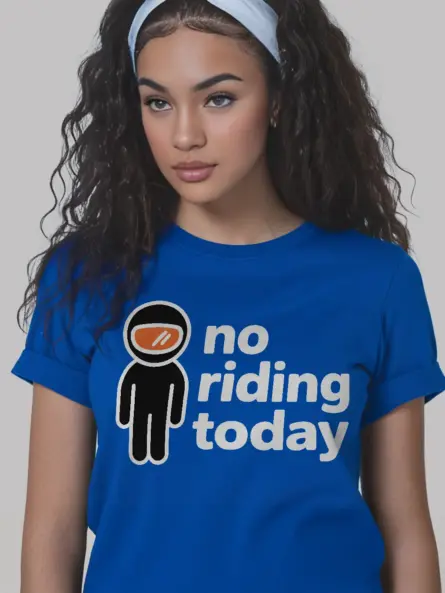 No Riding Today Motorcycle Humor T-Shirt – Minimalist Biker Gift Tee - Image 12