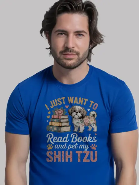 Read Books T-Shirt – Cozy Floral Shih Tzu Tee for Pet-Loving Bookworms  ⸻ - Image 11