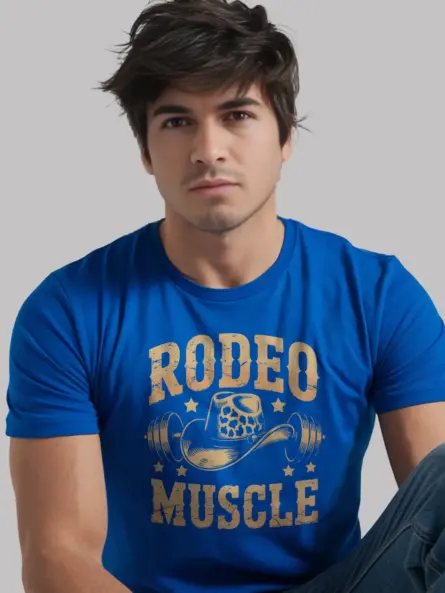 Rodeo Muscle T-Shirt – Vintage Western Cowboy Gym Shirt - Image 12