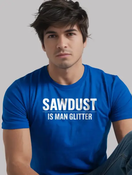 Sawdust Is Man Glitter T-Shirt – Funny Carpenter Gift Tee - Image 3