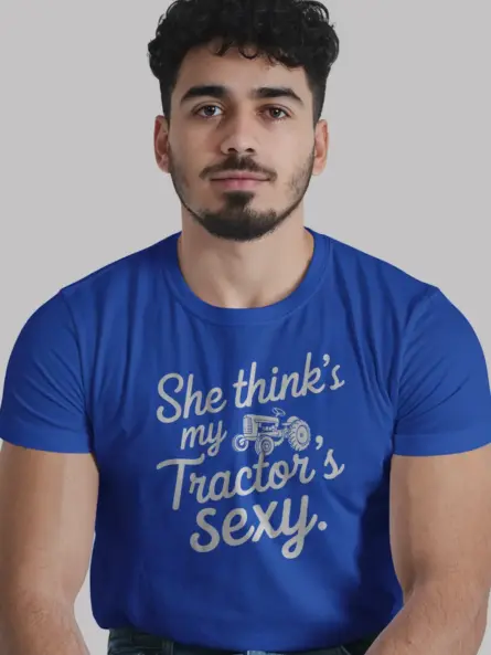 She Thinks My Tractor's Sexy Shirt – Funny Country Music Tee for Tractor Lovers - Image 9