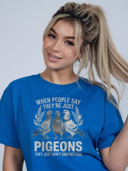 Stylized Pigeon Graphic T-Shirt for Birdwatchers and Urban Wildlife Fans - Image 12
