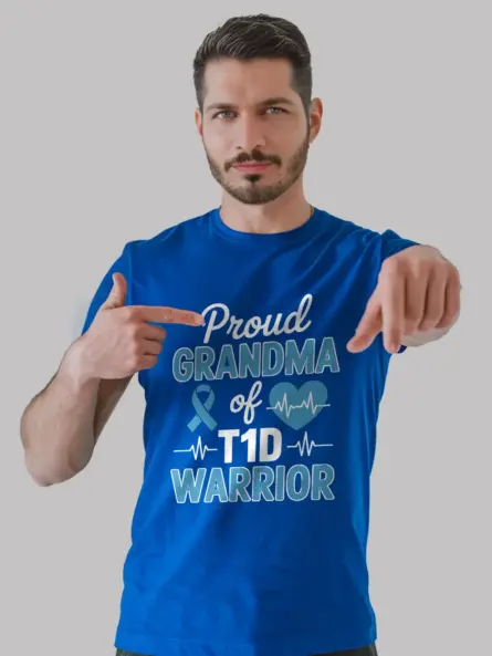 T1D Grandma Shirt – Proud Diabetes Warrior Support Tee for Grandmothers - Image 9