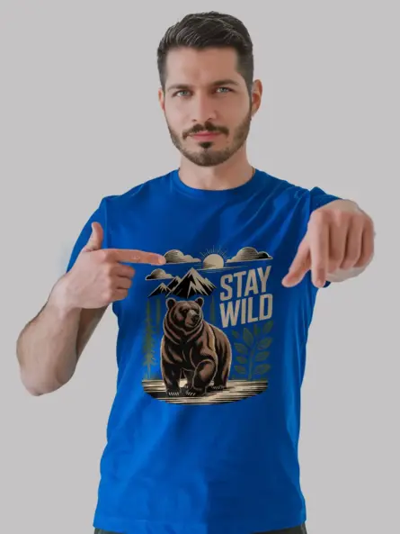 Vintage Bear Stay Wild T-Shirt - Image 12