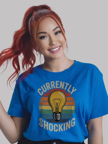 Vintage Electrician Light Bulb T-Shirt - Image 12