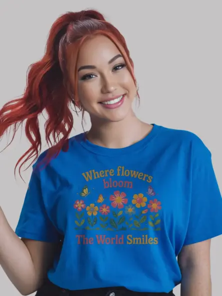 Uplifting Positive Floral Quote T-Shirt - Image 12