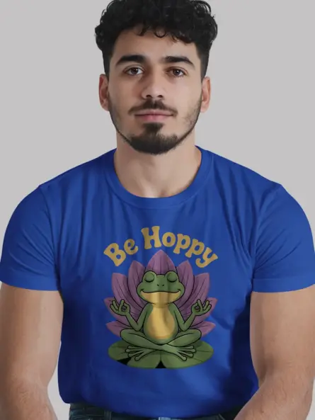 Be Hoppy Yoga Frog T Shirt – Whimsical Zen Gift for Mindful Souls - Image 12