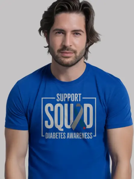 Support Squad Diabetes Shirt – Powerful Awareness Ribbon Tee - Image 3