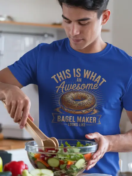 Bold Vintage Bagel Maker T-Shirt for Bakers - Image 12