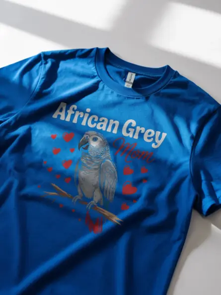 African Grey Parrot Mom T-Shirt for Bird Lovers - Image 5