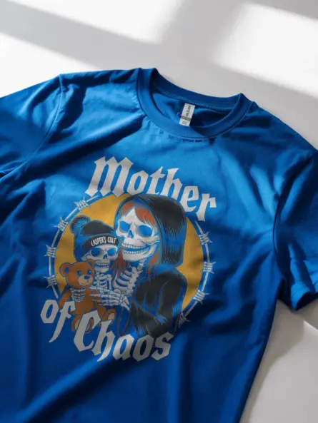 Mother of Chaos Gothic Mom Skeleton T-Shirt - Image 5
