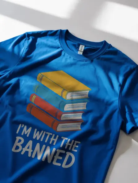 Bold Banned Books Shirt – Vintage Reader Humor Tee for Book Lovers - Image 11