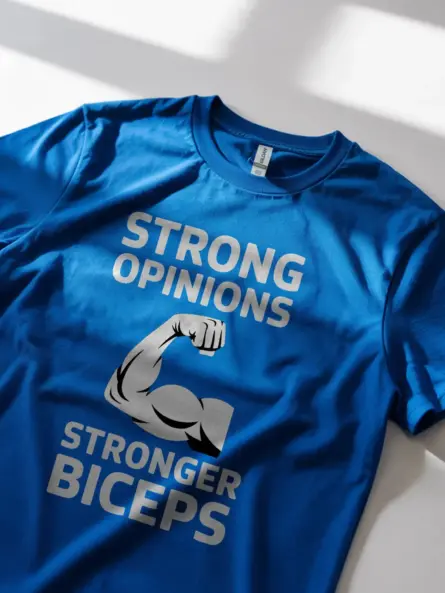 Strong Opinions Biceps T-Shirt – Bold Gym Motivation Tee for Lifters - Image 11