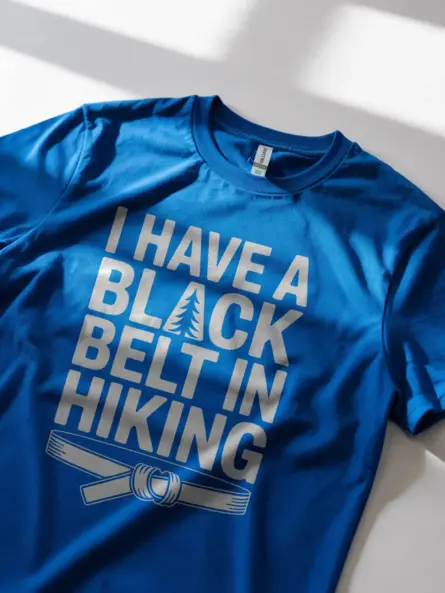 Black Belt in Hiking Shirt – Bold Graphic Tee for Trail Ninjas - Image 11