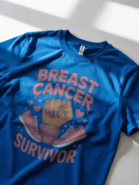 Bold Breast Cancer Survivor Shirt – Empowering Pink Ribbon Graphic Tee - Image 12