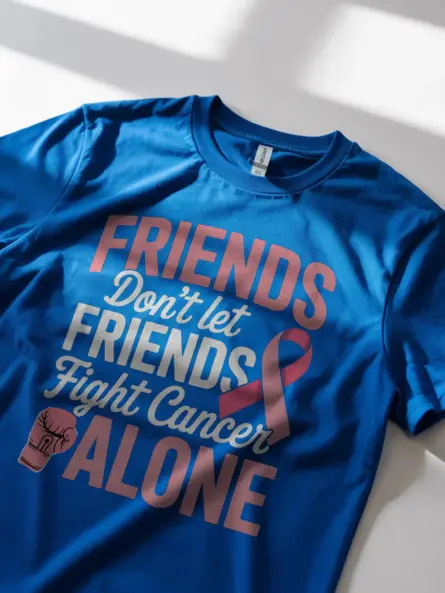 Powerful Breast Cancer Team Shirt – Friends Fight Together Tee - Image 12