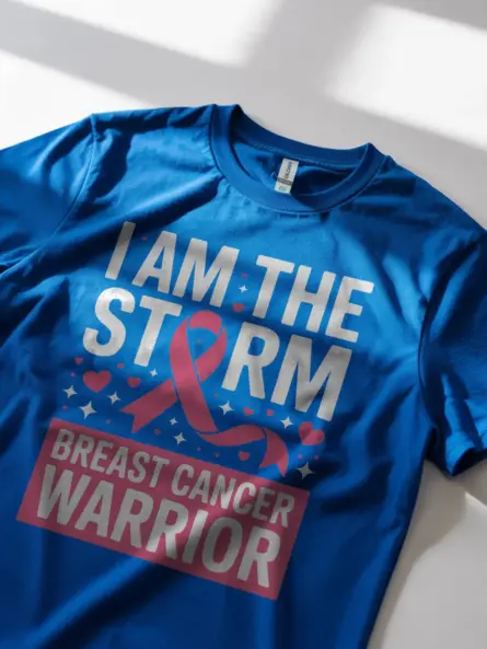 Empowering Breast Cancer Warrior Shirt – I Am The Storm Tee for Survivors - Image 12