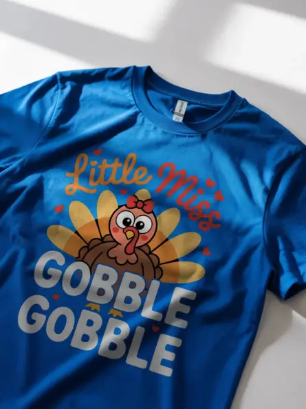 Little Miss Gobble Gobble Shirt – Adorable Thanksgiving Tee for Girls - Image 11