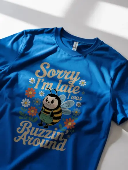 Cute Bee Retro T-Shirt for Women – Buzzin’ Around Design - Image 11