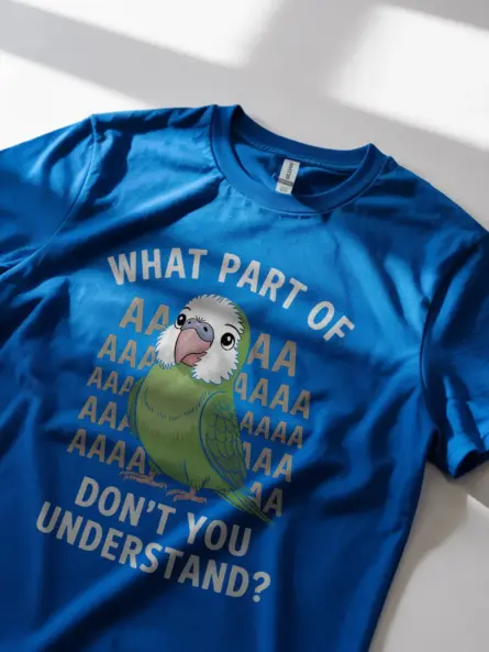 Cute Parakeet T Shirt – Funny Bird Lover Tee with Cartoon Design - Image 11