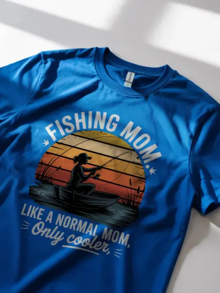 Fishing Mom Shirt – Cool Retro Graphic Tee for Outdoor Moms - Image 12