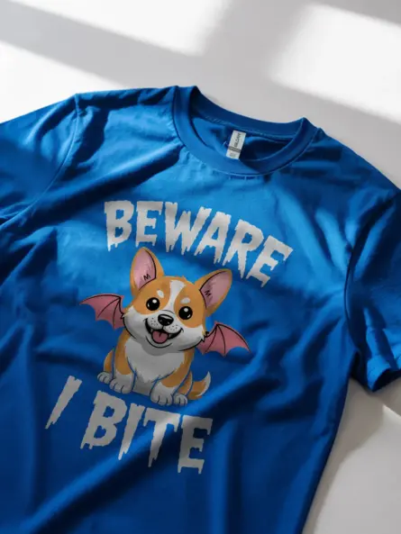 Funny Halloween Corgi Shirt – Beware I Bite Vampire Dog Tee - Image 11