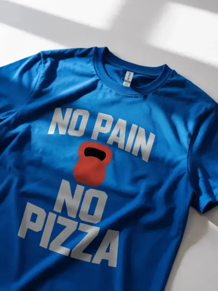 No Pain No Pizza Kettlebell T-Shirt – Bold Gym Motivation Tee - Image 11