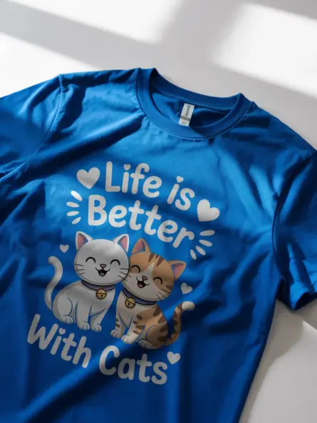 Life Is Better With Cats Shirt – Cute Kawaii Graphic Tee for Cat Lovers - Image 11