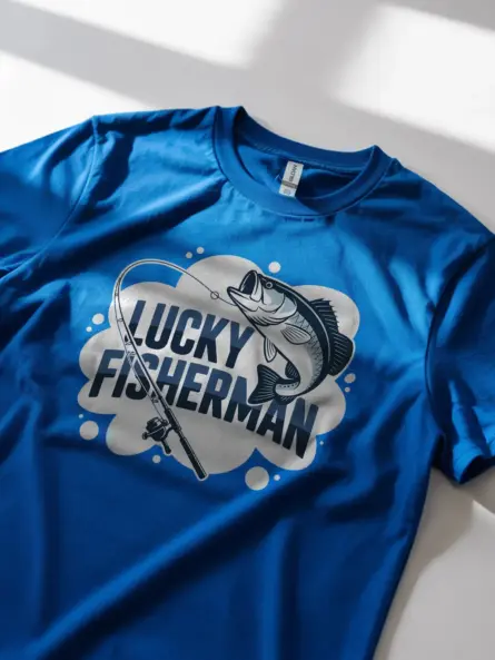 Lucky Fishing Shirt – Bold Logo Tee for Charter Crews & Bait Shop Staff - Image 12
