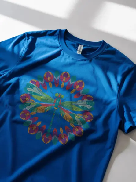 Mandala Dragonfly T-Shirt – Artistic Boho Tee for Nature Lovers - Image 11