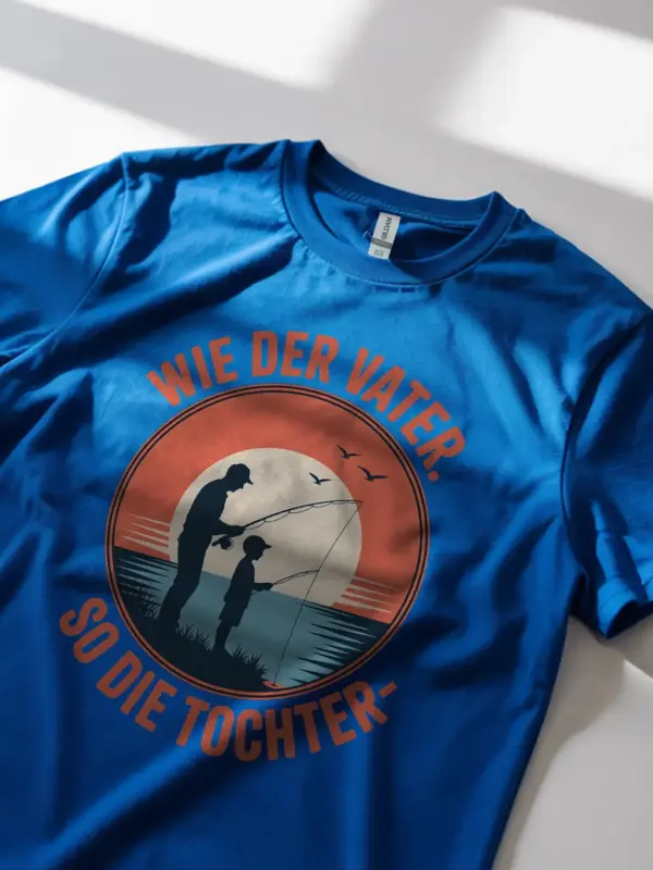 royal blue Shirt Lifestyle – Vater Tochter Shirt – Outdoor Dad & Daughter