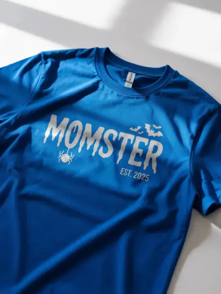 Royal blue lifestyle momster-est 2025 t-shirt for 2025 new moms
