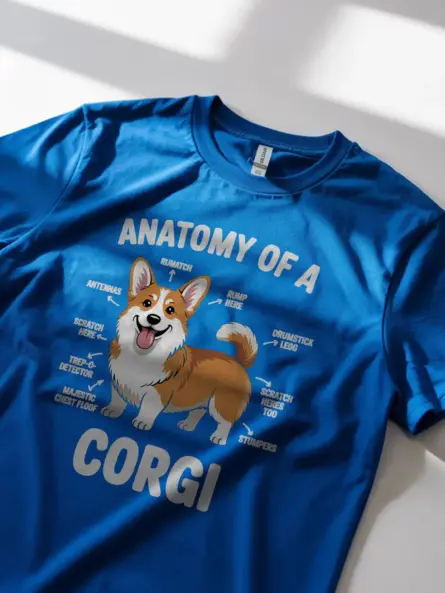 Anatomy of a Corgi Shirt – Funny Labeled Dog Parts Tee for Pet Lovers - Image 12