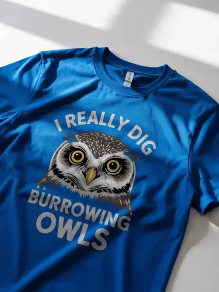 Burrowing Owl T-Shirt for Bird Lovers – I Really Dig Owls Tee - Image 11
