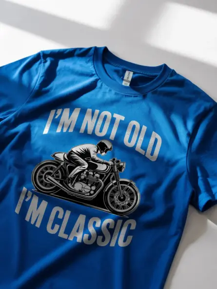 Bold Cafe Racer T-Shirt – I’m Not Old I’m Classic Vintage Biker Tee - Image 11