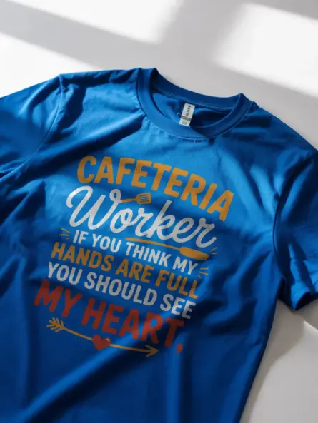 Cafeteria Worker Appreciation T-Shirt – Hands Full Heart Full - Image 11