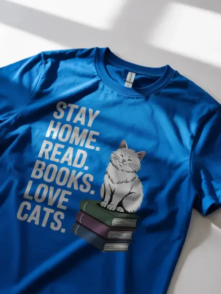 Cozy Cats Books T-Shirt – Minimalist Reading Tee for Introverts - Image 11