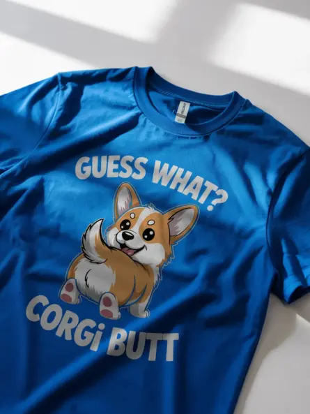 Funny Corgi Butt T-Shirt – Playful Dog Lover Graphic Tee - Image 12
