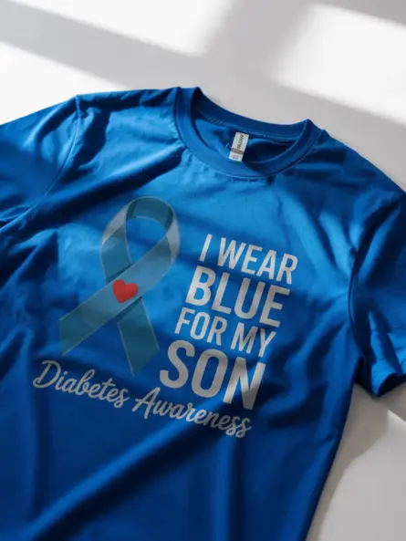 Supportive Diabetes Awareness Shirt for Son – Wear Blue with Pride - Image 11