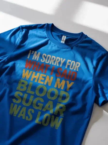 Diabetic Humor Shirt – Funny Low Blood Sugar Apology Tee - Image 8