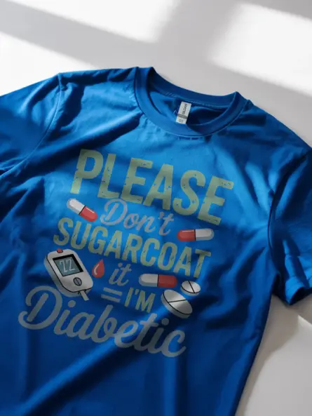 Funny Diabetic Shirt – Please Don’t Sugarcoat It Tee - Image 8