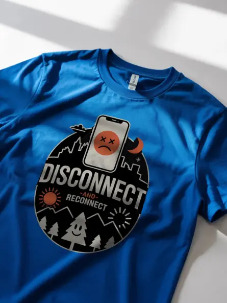 Disconnect and Reconnect T-Shirt for Digital Detox - Image 11